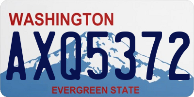 WA license plate AXQ5372