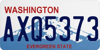 WA license plate AXQ5373