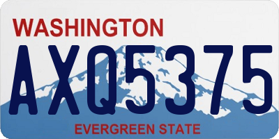 WA license plate AXQ5375