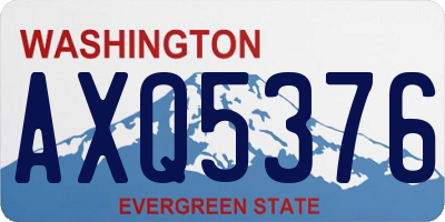 WA license plate AXQ5376