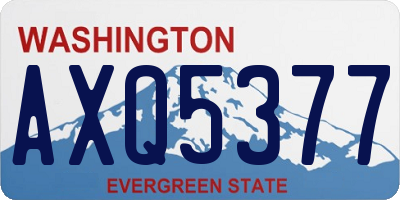WA license plate AXQ5377