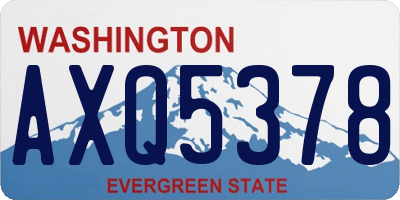 WA license plate AXQ5378