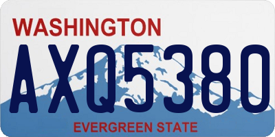 WA license plate AXQ5380