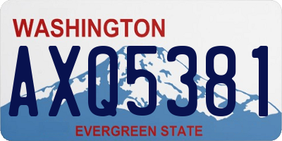 WA license plate AXQ5381