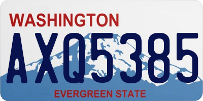 WA license plate AXQ5385