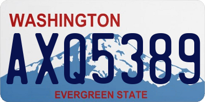 WA license plate AXQ5389