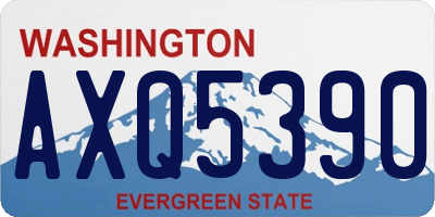 WA license plate AXQ5390