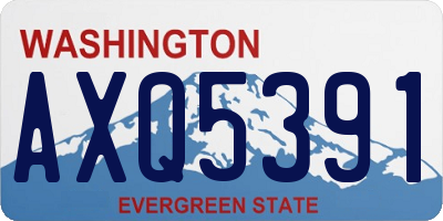 WA license plate AXQ5391