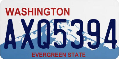 WA license plate AXQ5394