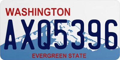 WA license plate AXQ5396
