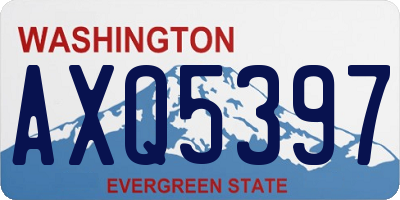 WA license plate AXQ5397