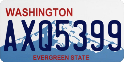 WA license plate AXQ5399