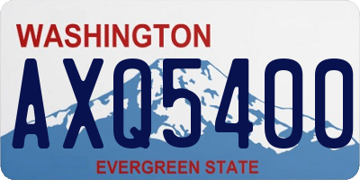 WA license plate AXQ5400