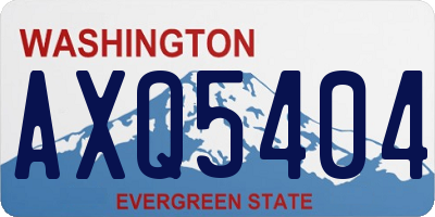 WA license plate AXQ5404