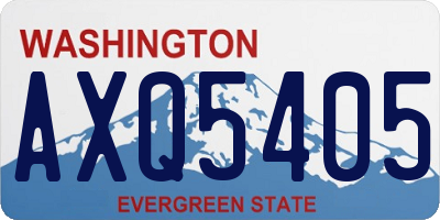WA license plate AXQ5405