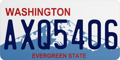 WA license plate AXQ5406