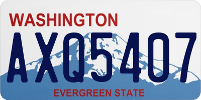 WA license plate AXQ5407