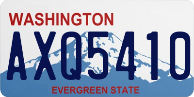 WA license plate AXQ5410