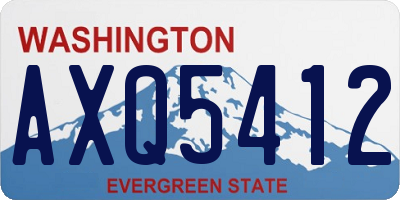 WA license plate AXQ5412