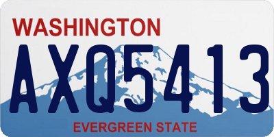 WA license plate AXQ5413
