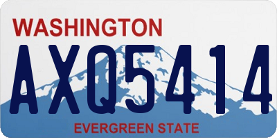 WA license plate AXQ5414