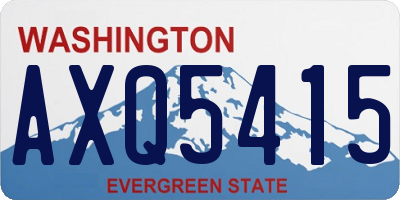WA license plate AXQ5415