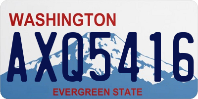 WA license plate AXQ5416