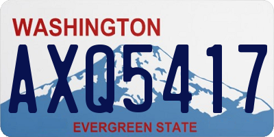 WA license plate AXQ5417