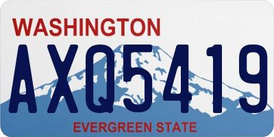 WA license plate AXQ5419