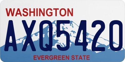 WA license plate AXQ5420