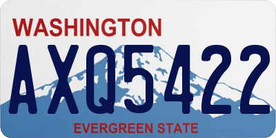 WA license plate AXQ5422