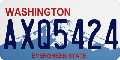 WA license plate AXQ5424