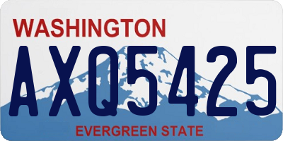 WA license plate AXQ5425