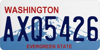 WA license plate AXQ5426