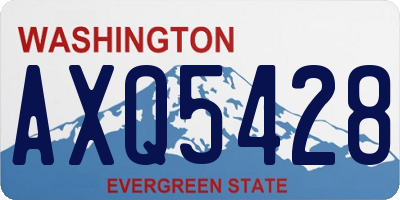 WA license plate AXQ5428