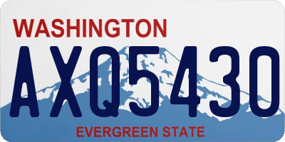 WA license plate AXQ5430
