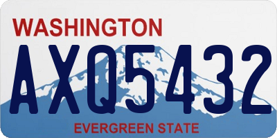 WA license plate AXQ5432