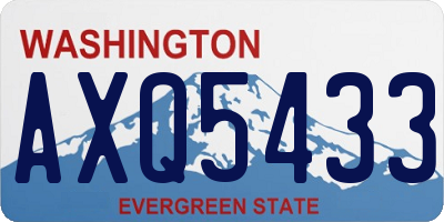 WA license plate AXQ5433