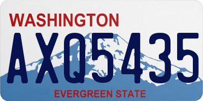 WA license plate AXQ5435