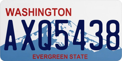 WA license plate AXQ5438