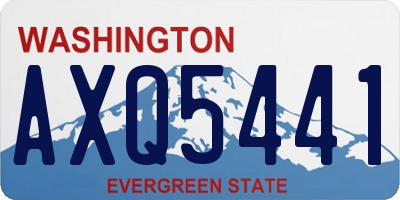 WA license plate AXQ5441