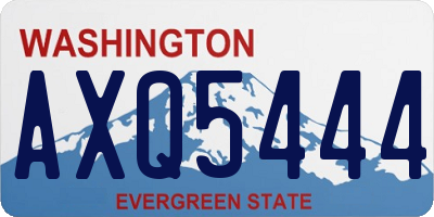 WA license plate AXQ5444