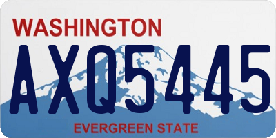 WA license plate AXQ5445