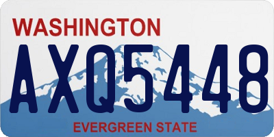 WA license plate AXQ5448