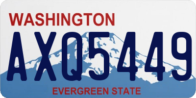 WA license plate AXQ5449