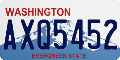 WA license plate AXQ5452