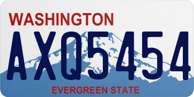 WA license plate AXQ5454