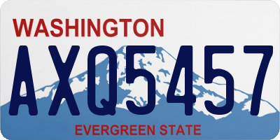 WA license plate AXQ5457