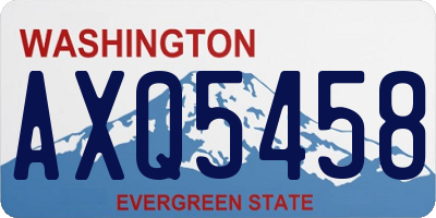 WA license plate AXQ5458
