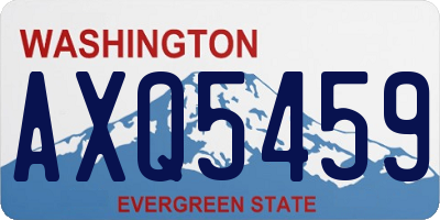 WA license plate AXQ5459